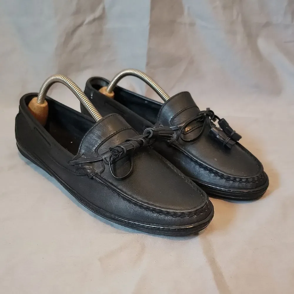 Allen Edmonds 9 D Cassel Black Leather Loafers Sleek Design